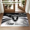 Crystal Velvet Square Rug Custom NameLas Vegas Raiders Pattern Non Slip Home Floor Decor Rug