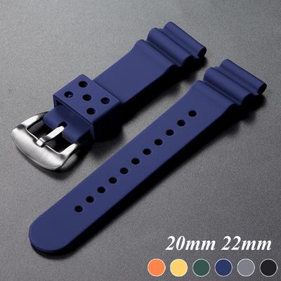 20mm 22mm Silicone Strap for Seiko Watch Band Men Women Sport Waterproof Diving Rubber Wrist Bracelet Accessories Universal Belt
