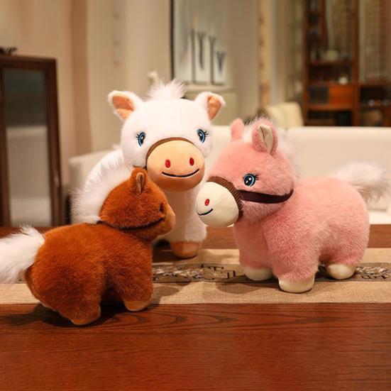 Adorable Mini Pony Plush Doll Soft Stuffed Animal Horse Companion for Kids Adults Holiday Collection