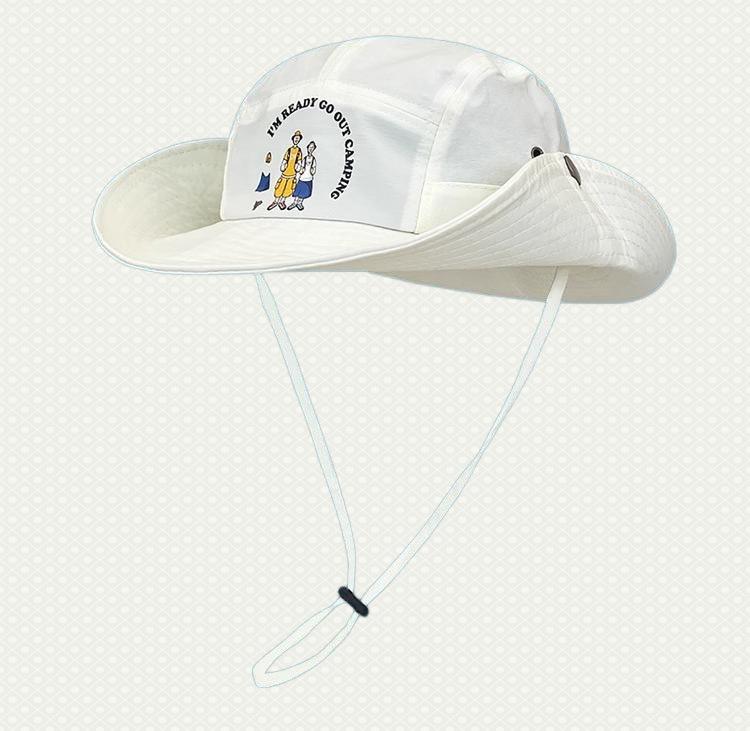 Summer new quick-drying mountaineering hat women's big head circumference shading sun protection UV protection bucket hat big brim