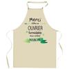 Kitchen Apron - Unforgettable Thank You Worker - Breton Print - Durable Cotton - Made In France