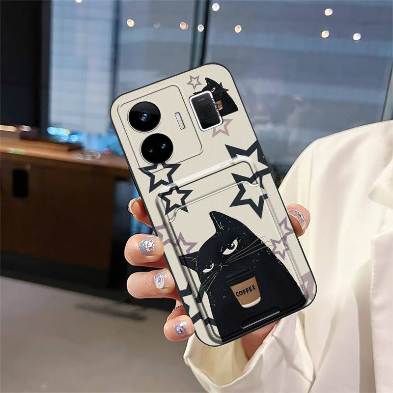 Waterproof Card Bag Phone Case For OPPO Realme GT NEO5/240W/Realme GT3 Fashion Design Dirt-resistant Cover Cartoon Cute