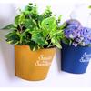 Vaso da Fiori da Parete Cesti per Piante da Appendere Cesto Semicircolare Balcone Giardino