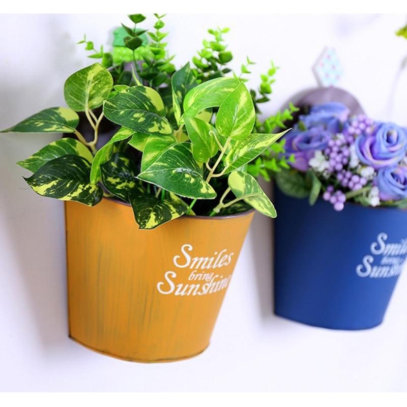 Vaso da Fiori da Parete Cesti per Piante da Appendere Cesto Semicircolare Balcone Giardino
