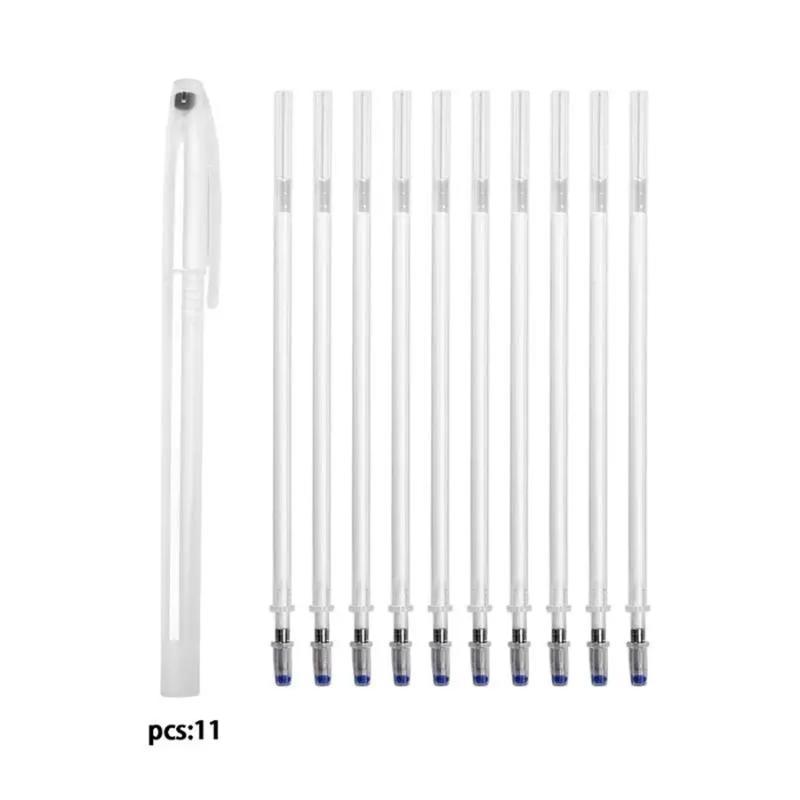 11Pcs Heat Erasable Fabric Marking Pens Water Soluble Disappearing Marker for Handmade Bag Making Quilting Sewing Use