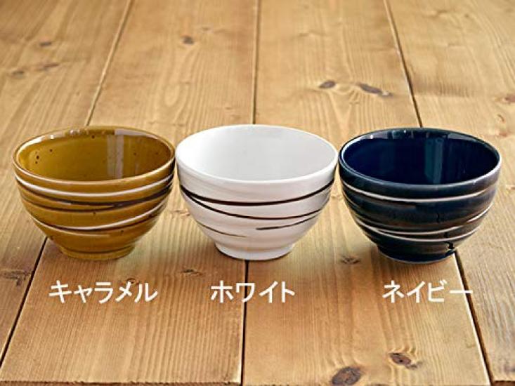 Tableware East Ryžová miska (Malý) Špirálová Minoruba 3-farebná súprava Námornícka biela karamelová ryžová miska ryžová miska hrniec malá miska