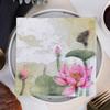 Lotus Wood Pulp Double Layer Printed Facial Tissues - Summer Edition for Hotel & Restaurant