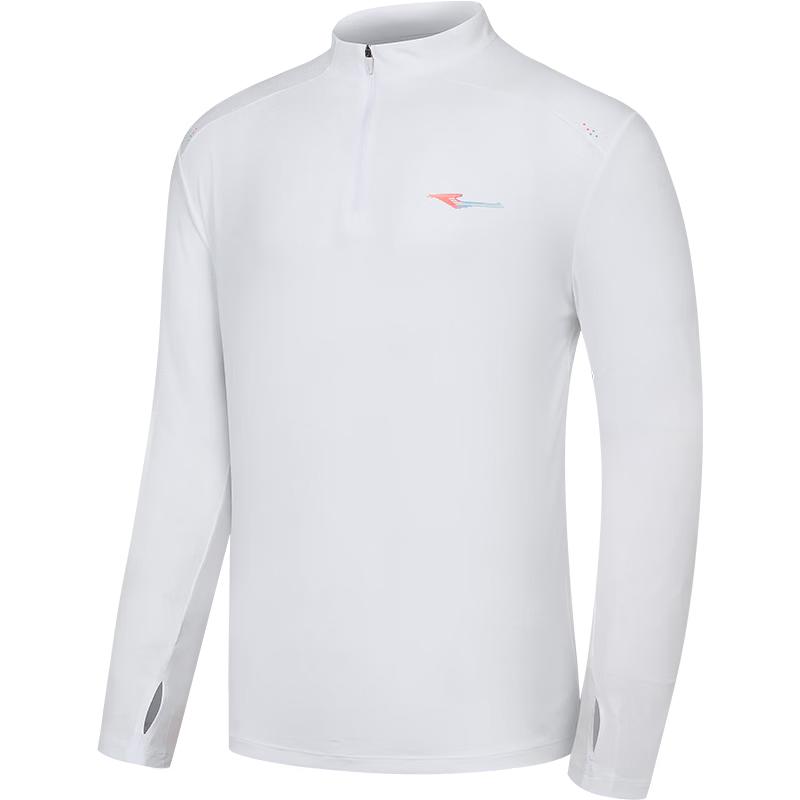 Erke Feihong Men s Half-Button Slim-Fit Quick-Dry Long-Sleeve T-Shirt XL