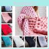Wish Cozy Handwoven Thick Yarn Blanket For Adults Stylish Sofa Cover Soft And Plush