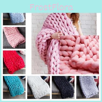 Couverture Wish Cozy tissée à la main en fil épais pour adultes, housse de canapé élégante, douce et moelleuse