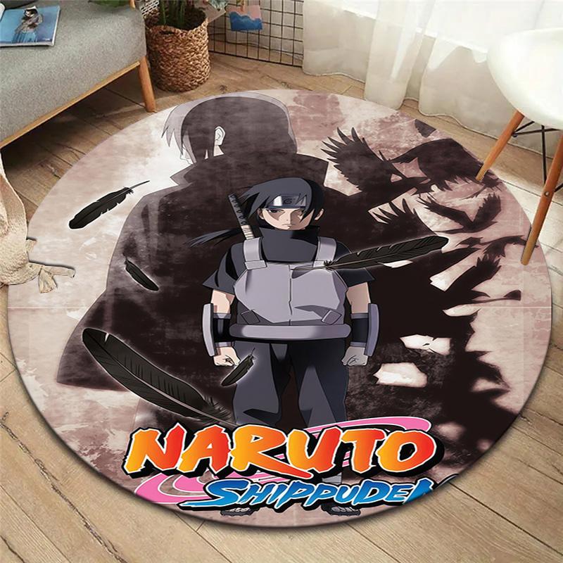 Naruto Shinobi Legacy Round Area Rug Carpet Rug For Living Room Bedroom Sofa Playroom Decor Nonslip Floor Mat