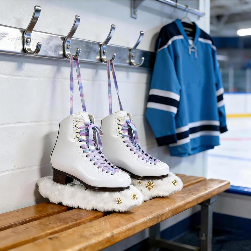 1 Pair Soft Flannel Ice Skate Guards Moisture-Wicking Skate Blade Protectors For Hockey & Figure Skates, Youth Adults Men Women