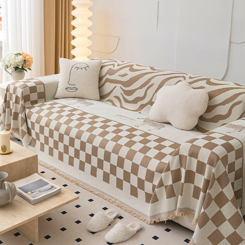 Nordic Instagram Sandstorm Šála do vlasů Moderní Minimalistická žinylka Potah na pohovku Potah na pohovku Deka na potah proti kočičímu poškrábání