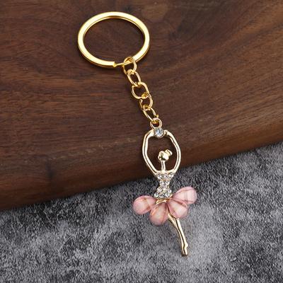 Yousheng 2 Stück Ballerina Schlüsselanhänger Anhänger Leichter Metall Strassstein Schlüsselanhänger Tragbar Elegante Taschenanhänger Schlüsselanhänger Zubehör für den Alltag
