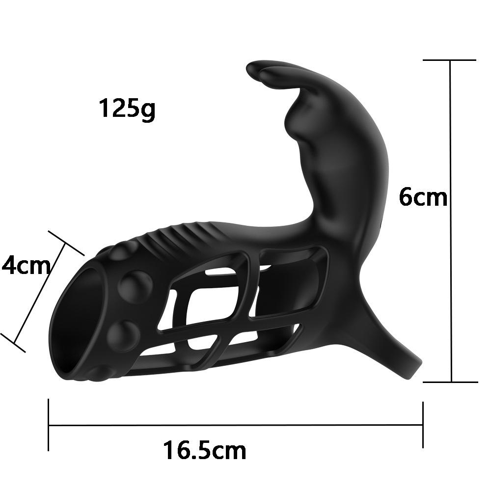 Three-pronged Silicone Vibrating Cock Ring with Wireless APP Remote Control