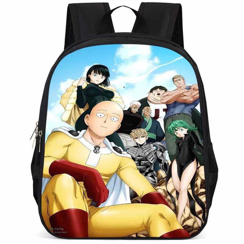 One Punch Man 15-inch Large Capacity Lightweight Oxford School Backpack For Kids