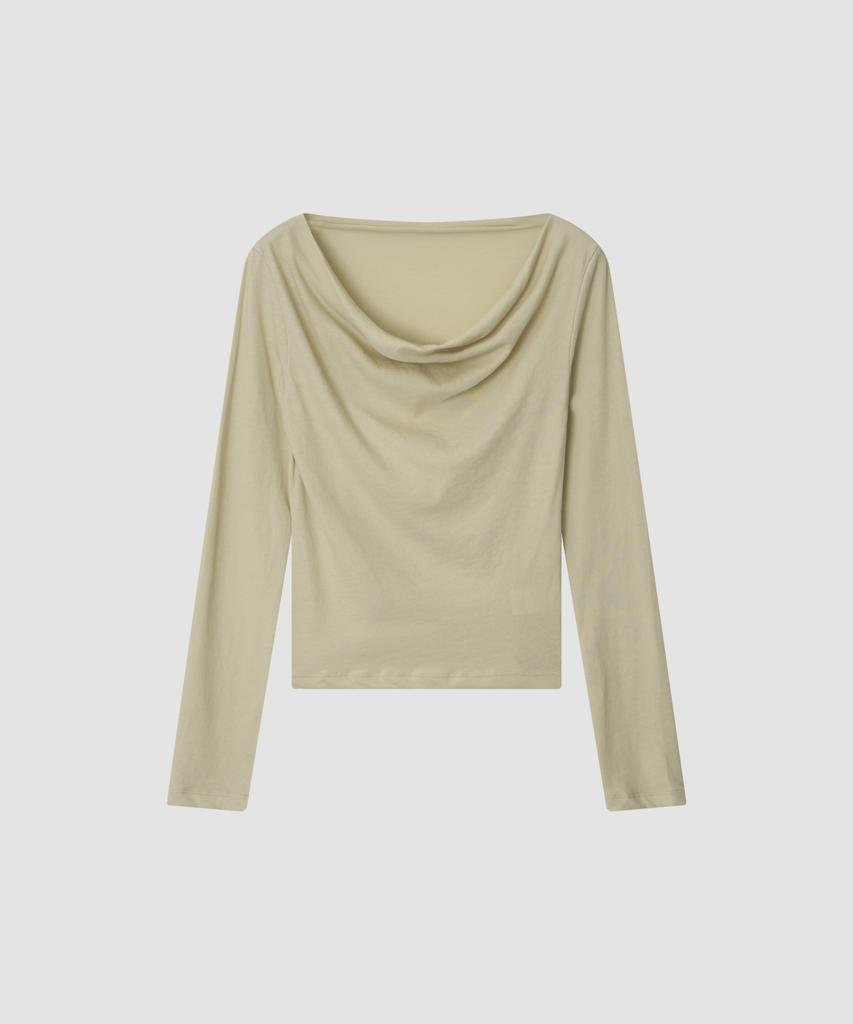 Deolil Flow Cotton Drape T_Beige
