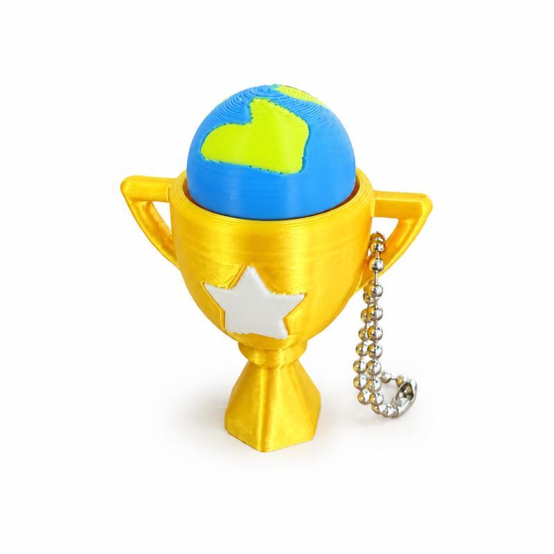 Trofeo Sportivo a Sfera Stampato in 3D Giocattolo Antistress Portachiavi Clicker Ciondolo Ecologico in PLA