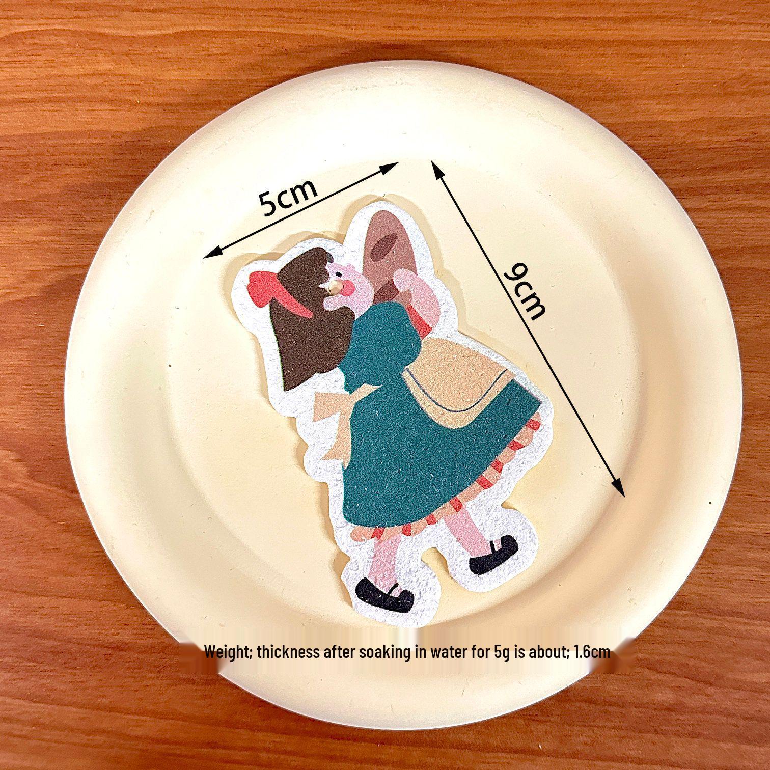 Hot-Selling Girls Oil-Repellent Cartoon Dish Sponge