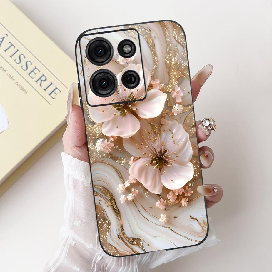 For Motorola Moto G15 Case MotoG75 XT2437-2 New Luxury Candy Painted Cover Soft TPU Phone Cases For Moto G75 G 15 MotoG15 Bumper