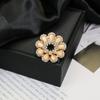 Brooch Retro Style Flower Plant Design Suit Lapel Pin with Faux Opal Inlaid Sweaters Collars Hats Bags Coats Scarves Badge Outfit Accessory