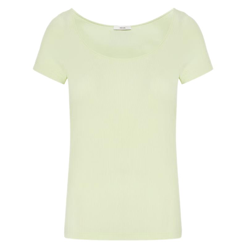 Women s Ballet Neck Slim-Fit Short Sleeve Knit Top S