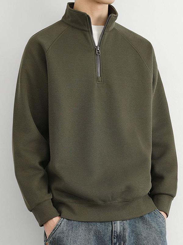 Herbst Neuankunft Übergröße Herren Stehkragen Übergroßer Cardigan Hoodie Jacke mit Lässiger Stimmung