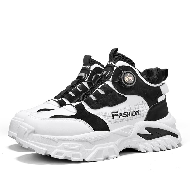 

Мужская уличная обувь с вращающейся пряжкой, модная повседневная спортивная обувь, всесезонная, с мягкой подошвой, нескользящая, кроссовки для бега на открытом воздухе, кроссовки для студентов 39