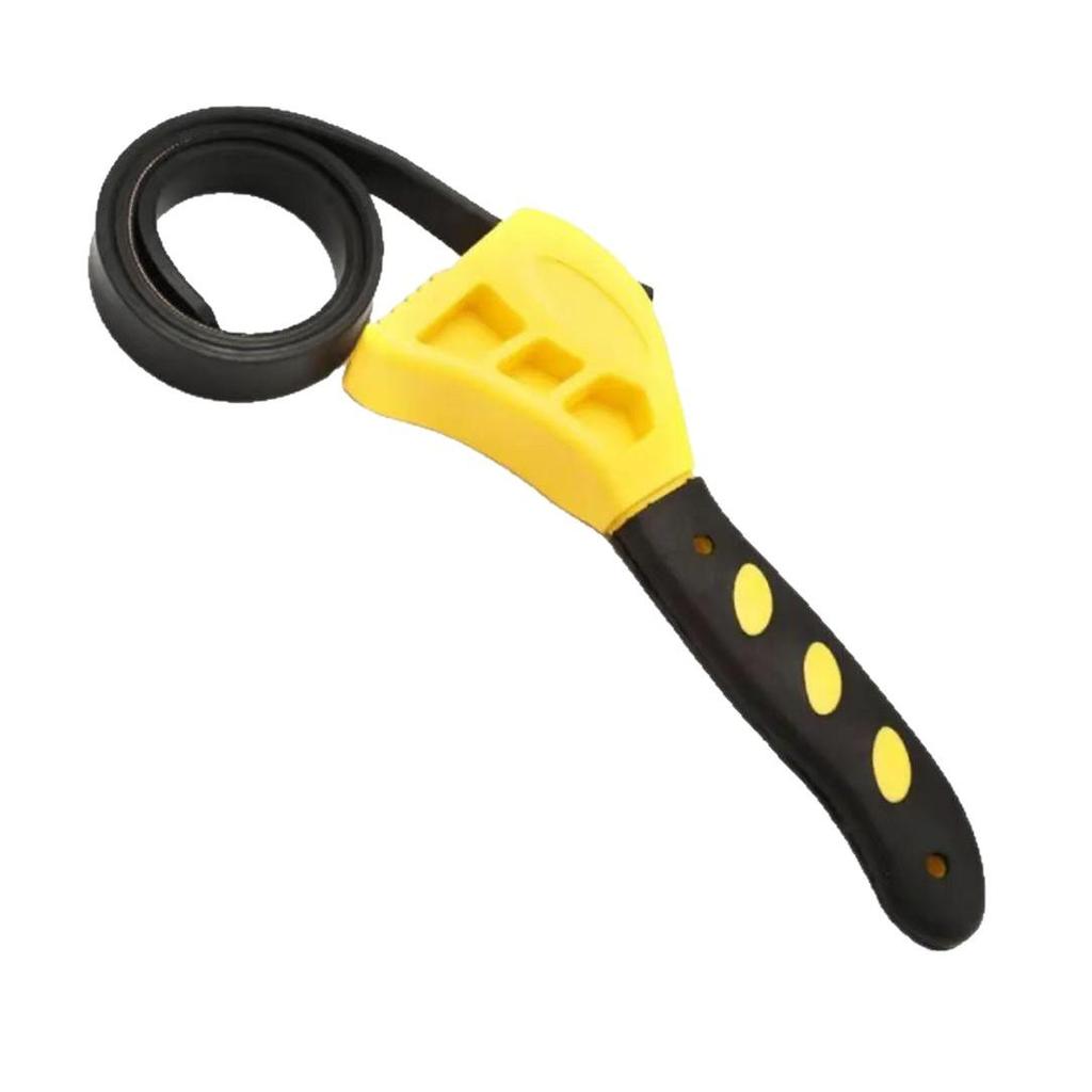 Adjustable Multi-Size Rubber Belt Wrench for Auto Repair and Plumbing