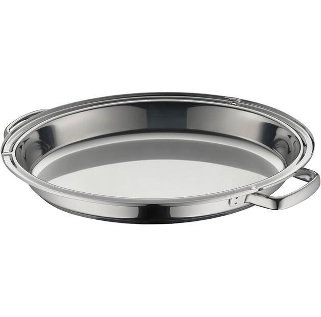 Жаровня WMF Fusiontec минеральная с крышкой из нержавеющей стали 38×27 см 8,4 л платина (3201111939)