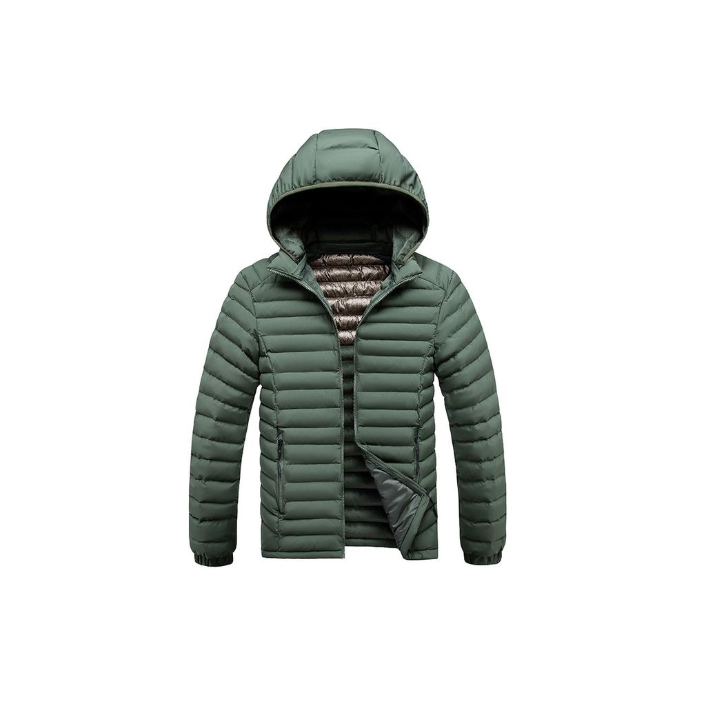 Service Cotton Jacket Men's Models Winter Solid Colour Removable Cap Slim Thickened Top Coat Comfortable and Versatile Jacket