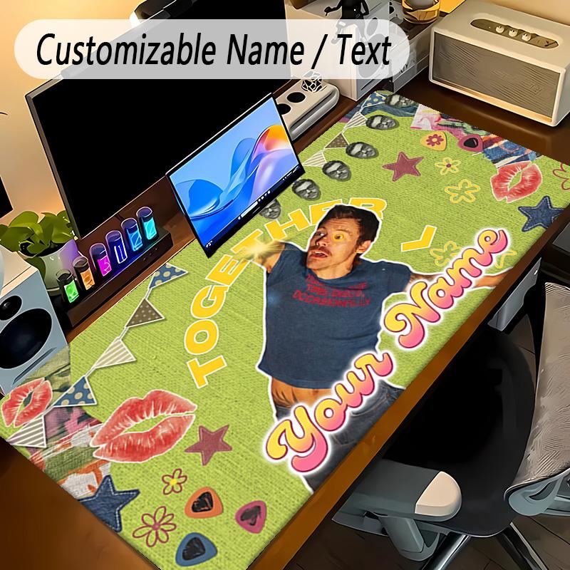 Large Mouse PadHarry Styles Custom Name Text Personalized Desk Mat Non Slip Gaming Pad