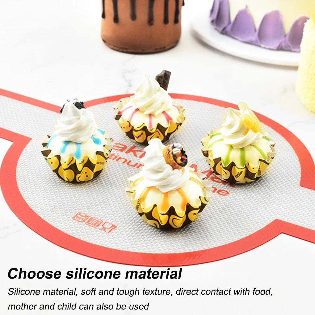 Non-stick Heat-resisting Colorful Silicone Baking Mat for Pastry Dough Rolling, Bakery Oven Pad, Bakeware Kitchen Tools Gadgets