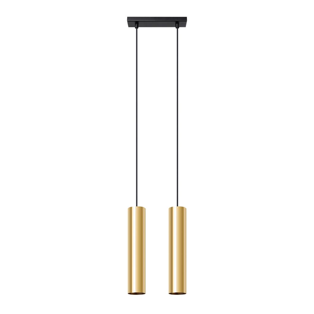 Lampa Wisząca Lagos 2 Gu10 Złoty Połysk Sollux Sl.1241