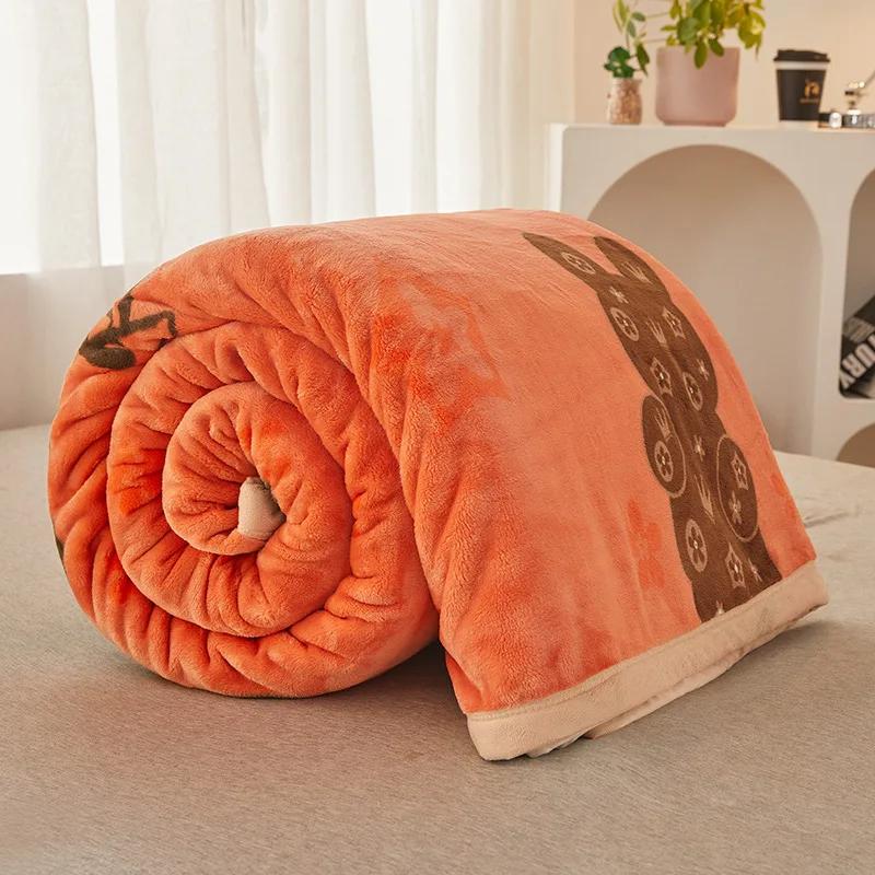

Modern And Simple Milk Velvet Blanket Four Season Universal Children s Thick Warm Comfort Flannel Blanket Office Nap Blanket 120x200cm 1pcs