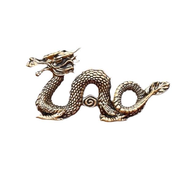 Retro Brass Chinese Zodiac Dragon Desktop Ornament