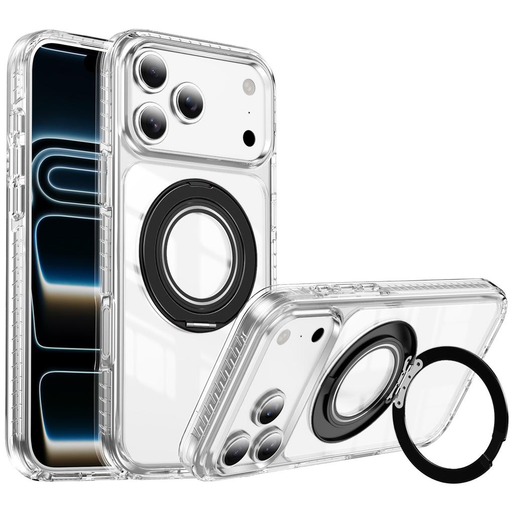 Magnetic 360° Stand for iPhone 12-17 Pro Max Case  Magnet Wireless Charging Kickstand Cover for iPhone 15 16 17 Pro Max