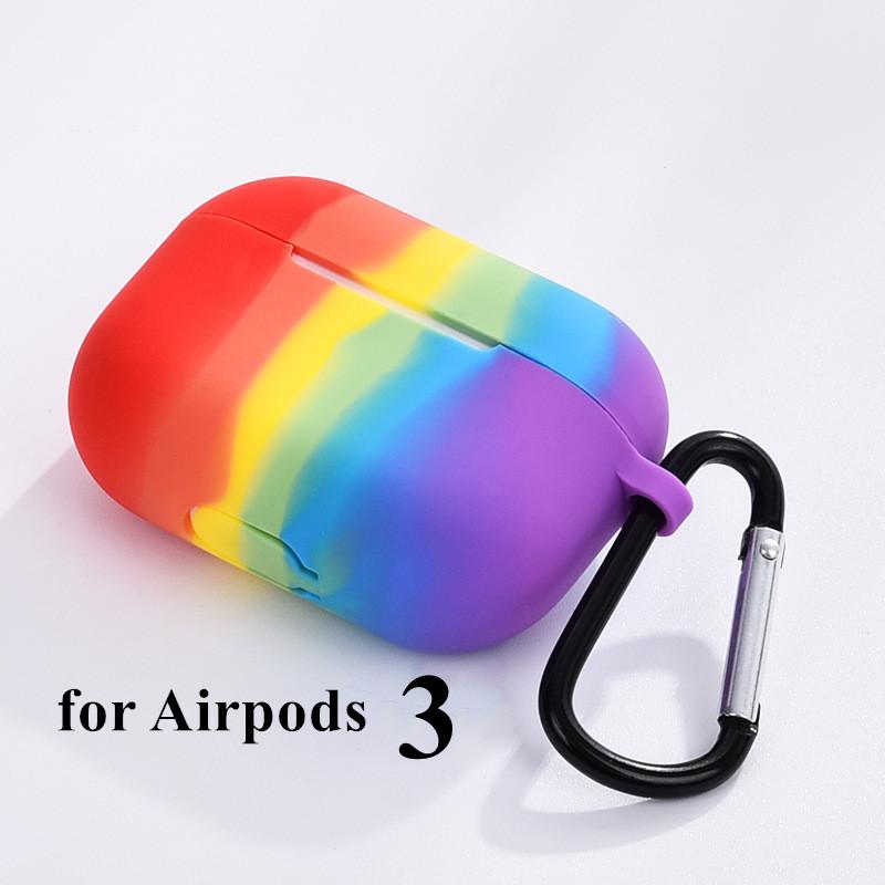 

Радужный силиконовый чехол для Apple Airpods 3 Pro Чехол-наклейка Чехол для Airpod 1 2 3 Для Air Pods Аксессуары