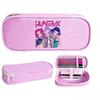 K-pop Demon Hunter Girl Group Pencil Case - Korean Style, Multi-functional Oxford Cloth Stationery Box for Junior & High School Students