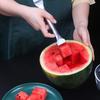 2 In 1 Watermelon Fork Slicer Stainless Steel Watermelon Cutter Knife Dual Head Fruit Cutter Tool for Home Kitchen Gadget