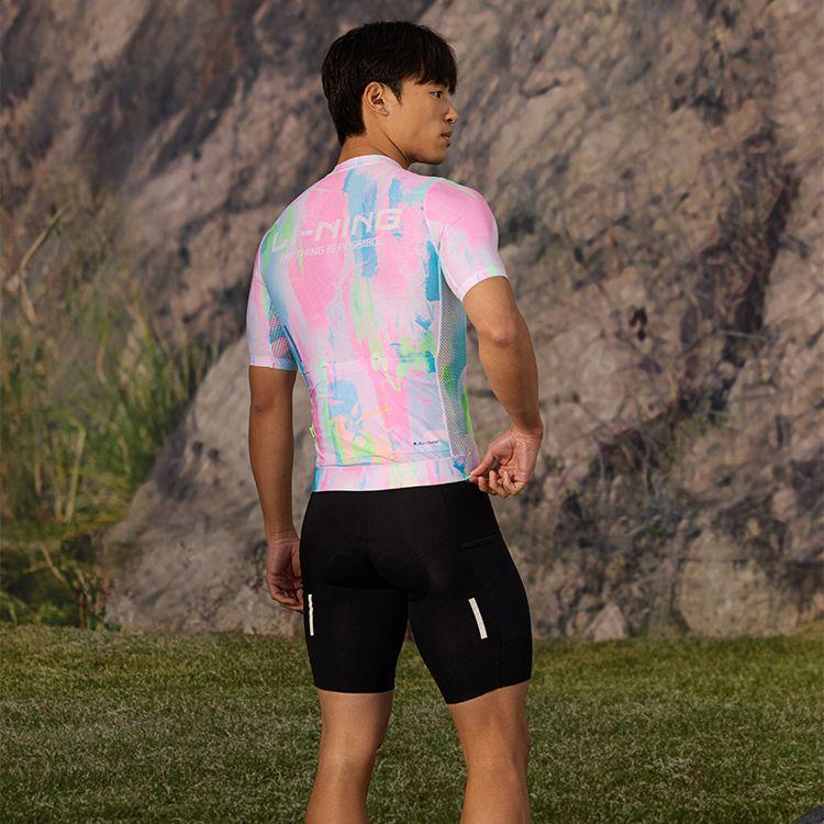 Li Ning Lehký větruodolný prodyšný cyklistický dres s krátkým rukávem Pánské dresy LCUY257-1