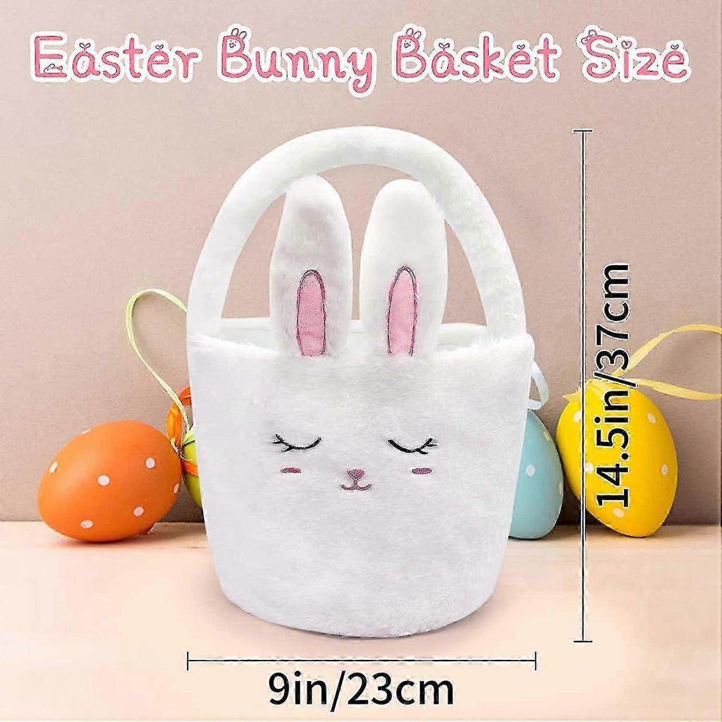 Easter Gift Basket for Children with Colorful Egg Hunting Bag