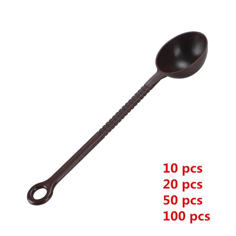 10 Pcs To 100 Pcs 10g Plastic Long Handle Measuring Spoon Milk Powder Espresso Scoop Baking Coffee Milk Tea Measure Baking Tool