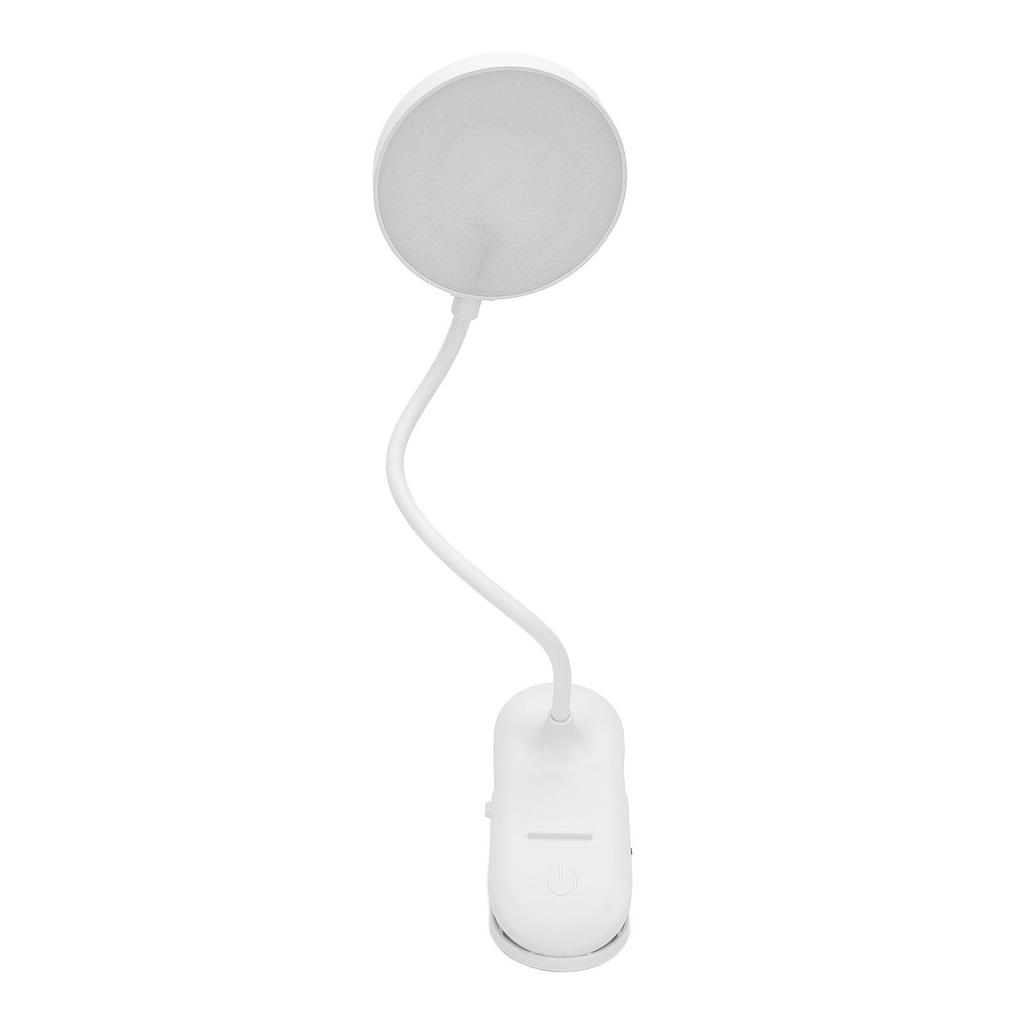 LED Schreibtischlampe Wiederaufladbar 3 Modi Dimmbare Helligkeit Empfindliche Steuerung Augenschonend Clip-On Buchleselampe für Schlafzimmer