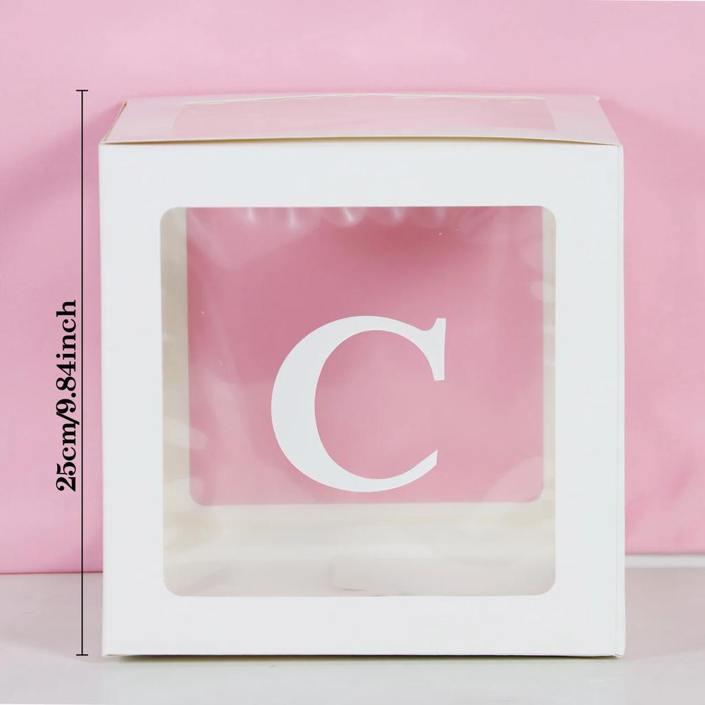 Průhledná Krabice s Písmenkovými Balónky Dekorace Všechno Nejlepší k Narozeninám Svatba Dekorace Potřeby pro Narozeninovou Oslavu dekorace svatba roztomilý