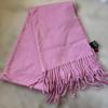 Used Pink Cashmere Scarf with Fringe