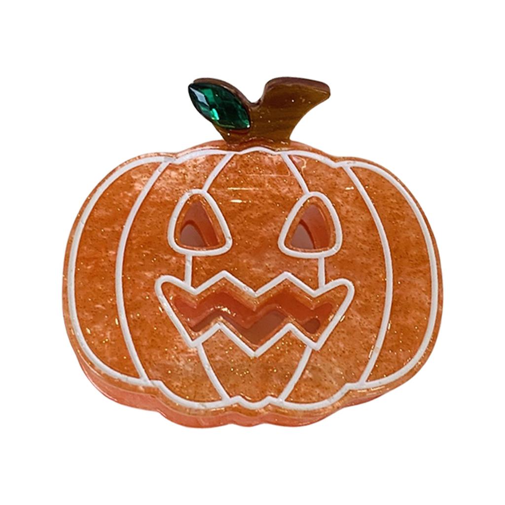 Hair Claw Clips Halloween Theme Hair Jaw Clamps Spooky Pumpkin Hair Catch Barrettes Strong Hold Hairpin for Girls