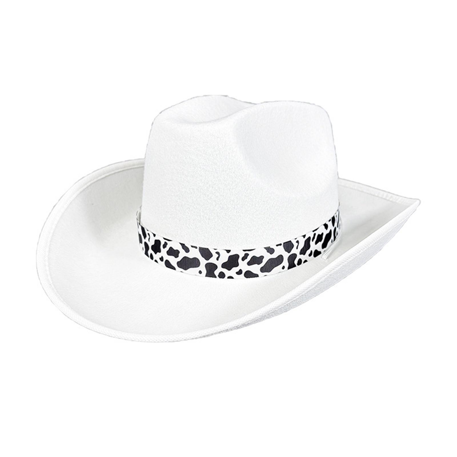 

Ковбойская шляпа с коричневой отделкой и молочной лентой, Ковбойская шляпа в западном стиле кофейного цвета, Черная ковбойская шляпа Dick One Size белый