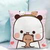 Bubu Dudu Cartoon Bear Pillow Cover 45X45Cm - Cute Kids Bedroom Decor, Soft Plush Sofa Pillow Case For Living Room