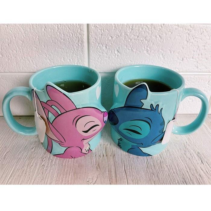 Sanart Disney Stitch Mug Pair 300ml SAN3390 06. Stitch & Angel 300ml